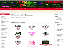 Tablet Screenshot of harleysdecals.com